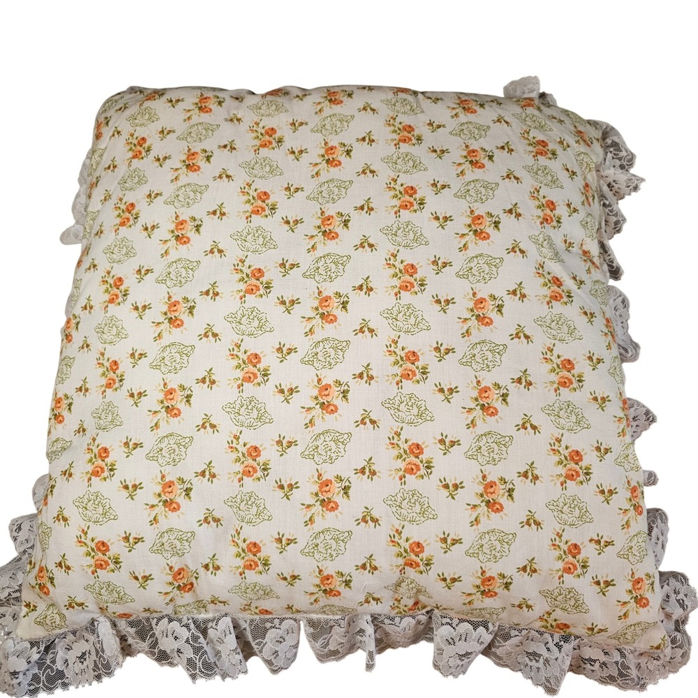 1983 Cabbage Patch Kids Handmade Applique Lace Ruffle Pillow Mushroom Cottage - Picture 8 of 9